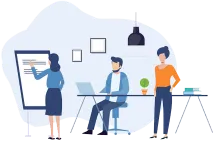 virtual office team and comfort